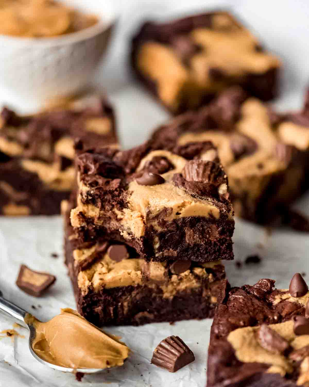 Indulge in Fudgy Peanut Butter Swirl Brownies for Two: Small Batch Bliss